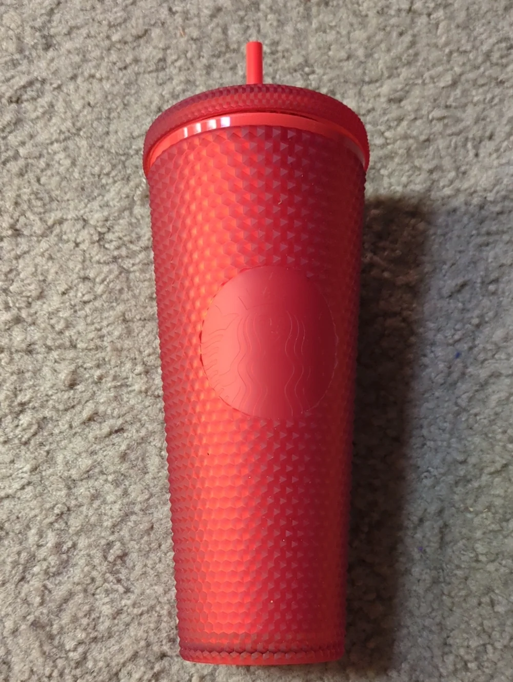 Starbucks Red Textured Reusable Tumbler with Straw